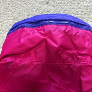 Vintage Columbia Windbreaker Jacket Green Pink Zip Up Hood Women Size XL thumbnail 9
