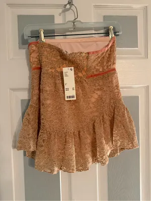 Urban Outfitters Lauren Velvet Bow Trim Lace Tube Top thumbnail 3
