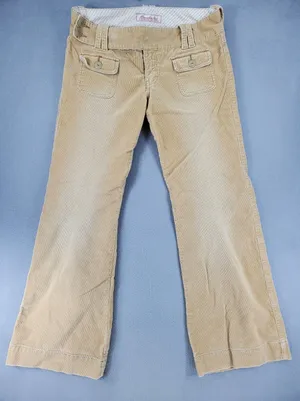 Abercrombie Y2K Low Rise Corduroy Pants Flare Sz 10 Boho Indie Festival Cargo thumbnail 1