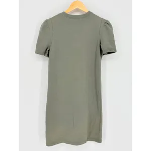 Club Monaco Darleigh Dress Womens‎ Small Sage Green Puff Sleeve Sweatshirt Mini thumbnail 3