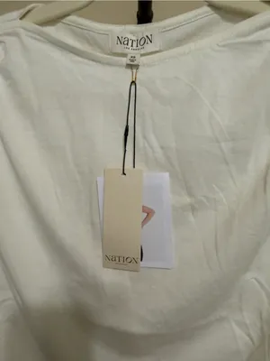 NWT Anthropologie x Nation Los Angeles Cotton Rebecca Boat-Neck Top thumbnail 6