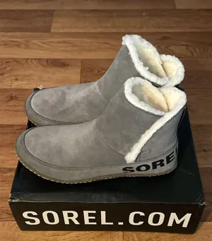 Sorel Nakiska Faux Fur Lined Bootie in Gray , women's size US 10 EU 41 NEW thumbnail 1