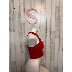 Red tank top blouse size small thumbnail 3