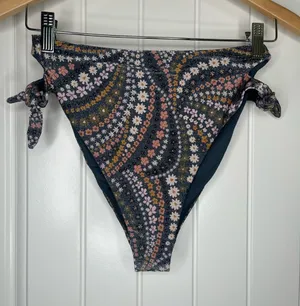 O'Neill Meadowmist Encinitas High Risk Bikini Bottoms Floral Shimmer Summer Swim thumbnail 1