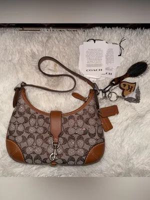 Coach Hampton Hobo jacquard Shoulder Bag thumbnail 2