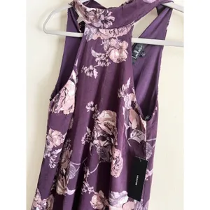 Lulu’s Darling‎ Dearest Blush Purple Plum Floral Print Swing Dress Size XS NWT thumbnail 4