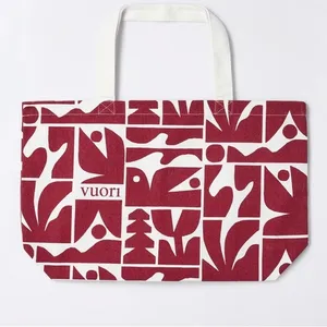 Vuori Holiday 25 Tote Bag Unisex Strawberry Red Abstract‎ Canvas Large ONS thumbnail 2
