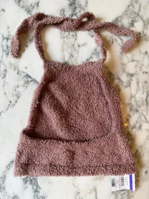 NWT SKIMS Cozy Rose Brown Halter Top L/XL thumbnail 3