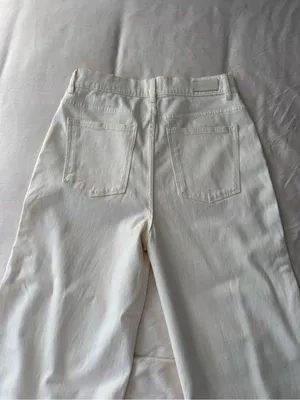 NWOT!! DL1961 Women's White Wide-Leg High-Rise Jeans thumbnail 5
