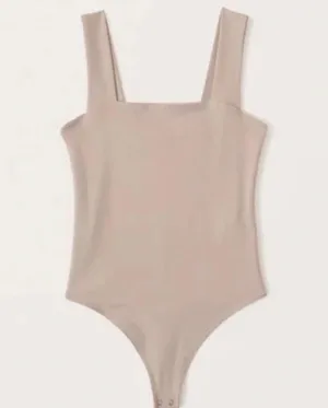 Abercrombie and fitch cotton seamless fabric square bodysuit thumbnail 2