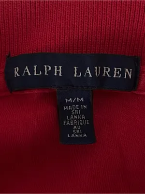 Ralph Lauren Vintage Slim Fit Polo Shirt | Size: M | Red thumbnail 6
