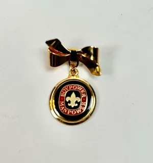 Vintage 1968 Boy Scout Cub Scout BOY POWER MAN POWER PIN For Mothers Denmothers thumbnail 1