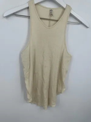 Intimately Free People Cream Boho Tank Top Size Small Basics Lightweight thumbnail 10
