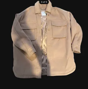 Abercrombie and Fitch oversized tan jacket thumbnail 3