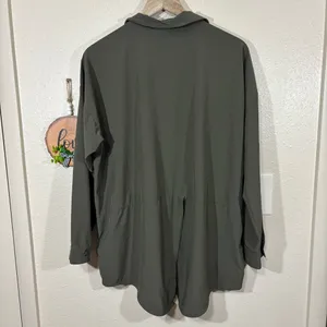 The North Face Women’s Casual Forest Green Button Down Top Size XL thumbnail 4