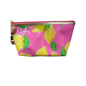 Lilly Pulitzer‎ for Estee Lauder Makeup Bag Cosmetic Case Barbie Pink thumbnail 2