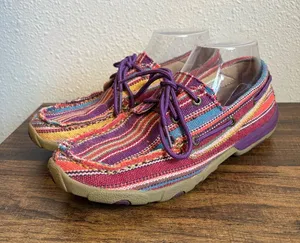 Twisted X Women's Purple Serape Driving Mocs thumbnail 1