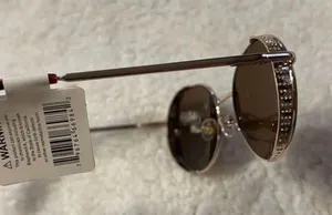 Joe's Jeans NWT Gold Round Aviator Sunglasses thumbnail 7