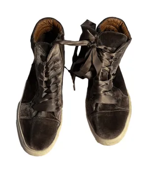 Steve Madden "Jane" Velvet High-Top Sneakers s7.5 thumbnail 1