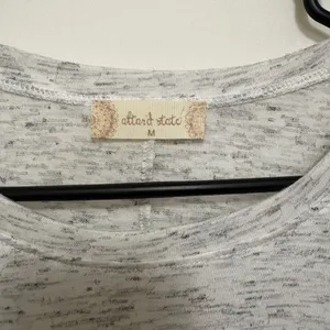Altar’d State Gray‎ Flutter Sleeve Blouse Size Medium thumbnail 2