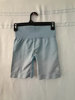 Gymshark Blue Ombre Women’s size S Seamless Biker Shorts Washed Gradient (A554) thumbnail 4