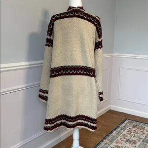 MAX Sport Embroidered Knit Embroidered Longline Cardigan M Boho Western Cowboy thumbnail 8