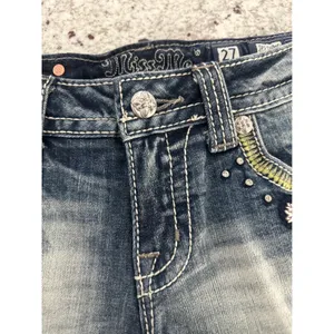 Miss Me floral embellished distressed denim cut-off shorts 27 thumbnail 4