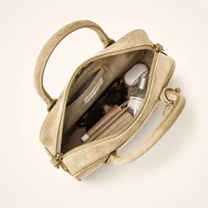 Universal Threads Tan Faux Suede Small Satchel Handbag Crossbody Bag NWT thumbnail 3