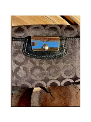 Coach Kristin Lurex Signature Op Art Wristlet Clutch Black F45131 thumbnail 11