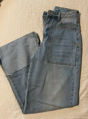 Le lis Wide Leg Oversized Cuff Denim thumbnail 1