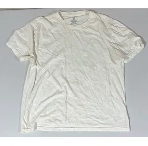 True Religion White Solid Short Sleeve T-Shirt Top Tee Size L 🤍 thumbnail 2