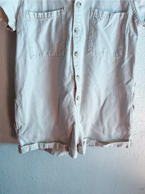 Show Me Your Mumu Range Romper Utility Denim Tanline Sz Large thumbnail 4