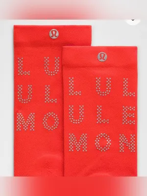 lululemon athletica unisex Power Stride Crew Socks with Logo Reflective Detail M thumbnail 4
