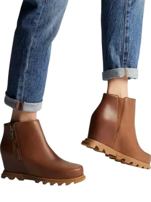 Sorel Joan of Arctic wedge III brown waterproof full-grain leather boots 7.5 thumbnail 2