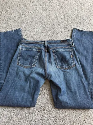 Citizens Of Humanity #142 Low Waist Straight Leg Jeans Size 28 Raw Hem thumbnail 6