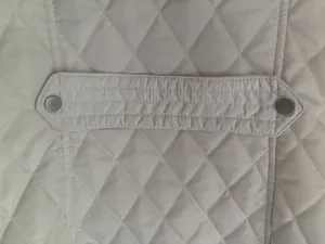 Westport Womens Quilted Puffer Vest Ivory/cream with cinch belt - size Large thumbnail 5