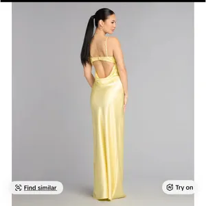 WINDSOR Ruby Satin Low Back Column Formal Dress thumbnail 2