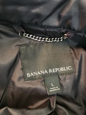 Banana Republic Womens Black Utility Jacket Size Large Flaw thumbnail 10