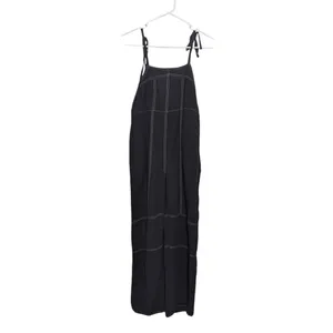 Urban Outfitters Harley Linen Jumpsuit Overalls Utility Dark Gray Black Women XS thumbnail 2