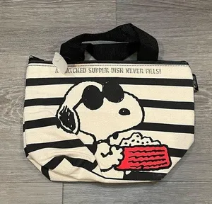 Snoopy peanuts striped thermal lunch box bag thumbnail 1