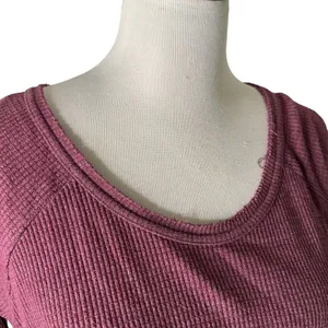 We The Free Free People Oversized Thermal Waffle Knit Top Size S Slouchy Swing thumbnail 9