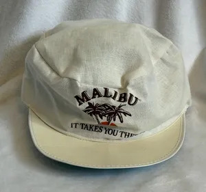 Vintage 1990s Promo Malibu Rum Painter Ad Baseball Cap Hat thumbnail 1