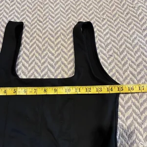 Abercrombie & Fitch Black Bodysuit Women’s M Soft AF Collection Square Neck thumbnail 5