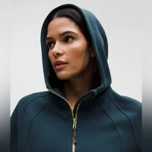 Lululemon NWT Scuba Oversized Half Zip Hoodie Indochine Blue Gold Size M/L thumbnail 3