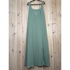 NWT Lulus Remarkable Arrival Sage Brush Sleeveless Maxi Dress Bridesmaid Sz XXL thumbnail 2