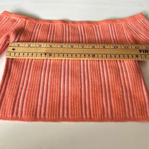 Aerie Reversible Sweater Cropped Top Picante Orange & Pink Soft Size Medium thumbnail 6