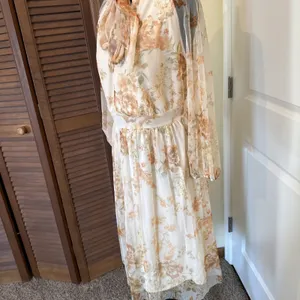 Candalite Sheer Floral Print Midi Dress‎ Size Medium Fairycore Romantic NWT thumbnail 3