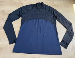 EUC Nike Shirt Womens Size L Long Sleeve Pullover Pro Warm Mock Neck Sparkle Run thumbnail 1