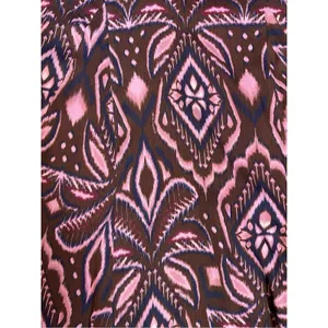 Farm Rio Bohemian Silky Satin Pineapple Ikat A-Line Midi Maxi Skirt Size Large thumbnail 13