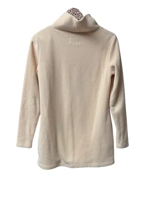 Dudley Stephens Cobble Hill Tunic Turtleneck Vello Fleece Beige Medium thumbnail 2
